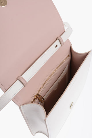 Leather FOUR RING Crossbody Bag with Golden Detail