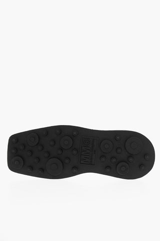 MM6 Crinkled Effect Square Toe Low Top Sneakers