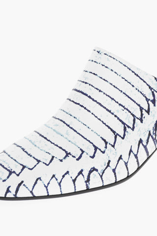 MM6 Printed Leather Sabot with Heel 6cm