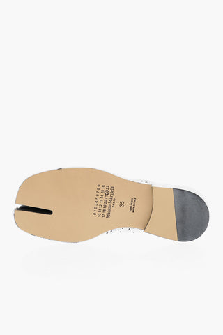 MM22 Bianchetto Effect Perforated Leather TABI Derby Shoes