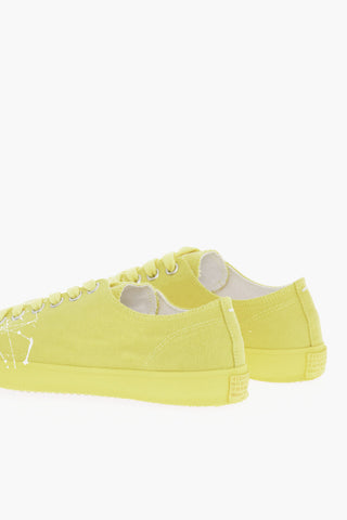 MM22 Cotton TABI Low-Top Sneakers with Painting Detail