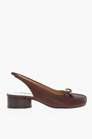 MM22 Leather TABI Slingback Pumps Heel 4cm