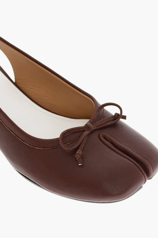 MM22 Leather TABI Slingback Pumps Heel 4cm