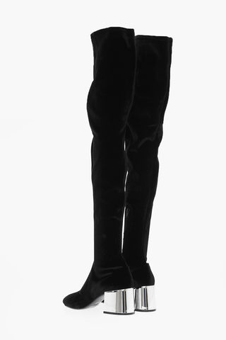 MM6 Velvet Boots with Mirrored Heel 7,5cm