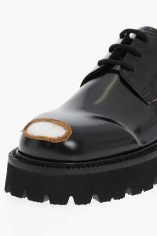MM6 Scarpe Derby in Pelle effetto Vintage 5cm
