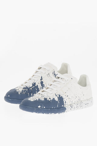 MM22 Painting Effect Low-Top Sneakers