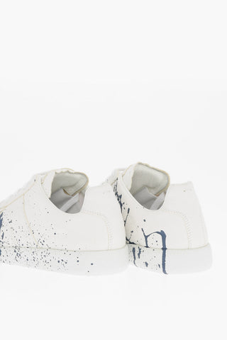 MM22 Painting Effect Low-Top Sneakers