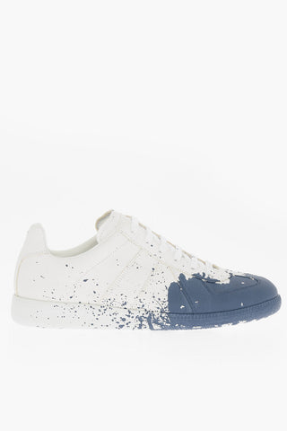MM22 Painting Effect Low-Top Sneakers