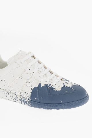 MM22 Painting Effect Low-Top Sneakers