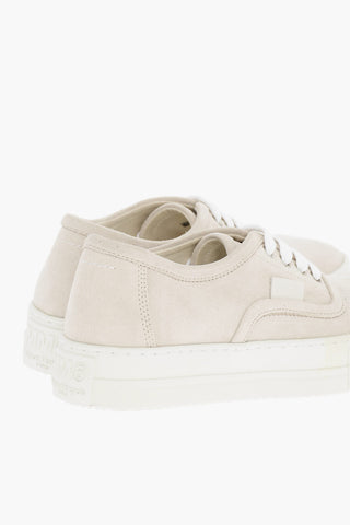 MM6 Sneakers Basse in Camoscio con Suola Flatform