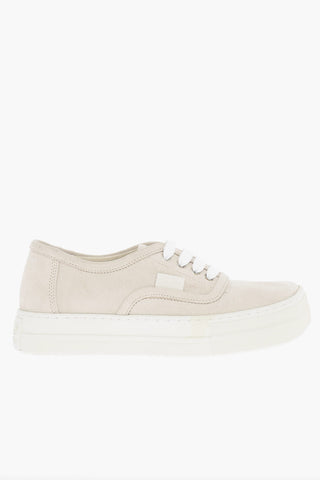 MM6 Sneakers Basse in Camoscio con Suola Flatform