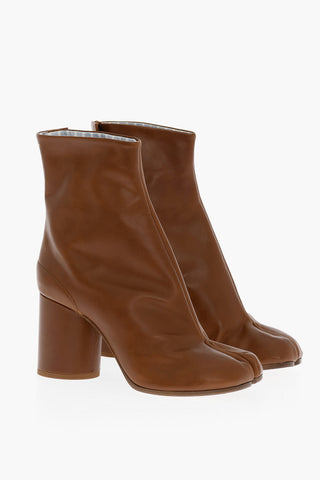 MM22 Leather TABI Ankle Boots Heel 8cm