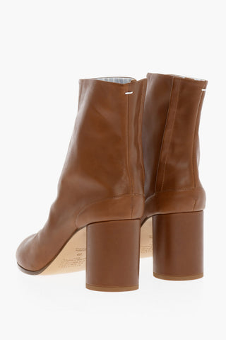 MM22 Leather TABI Ankle Boots Heel 8cm