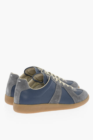 MM22 Leather Low Top Sneakers with Suede Details