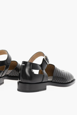 MM22 Perforated Leather TABI Sandals