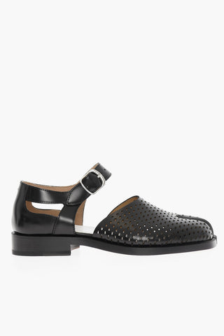 MM22 Perforated Leather TABI Sandals