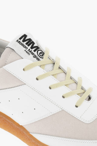 MM6 Two-Tone Leather Low Top Sneakers
