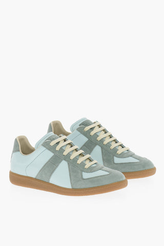 MM22 Ton On Ton Suede and Leather Low-Top Sneakers