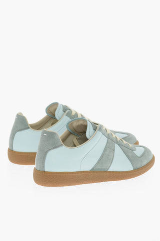 MM22 Ton On Ton Suede and Leather Low-Top Sneakers