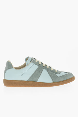 MM22 Ton On Ton Suede and Leather Low-Top Sneakers