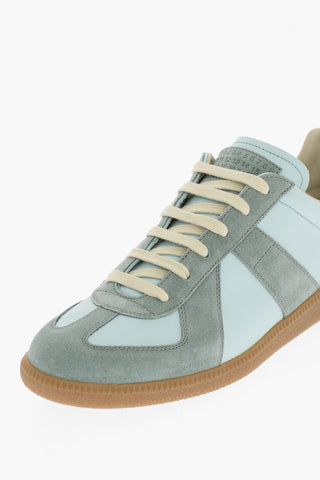 MM22 Ton On Ton Suede and Leather Low-Top Sneakers