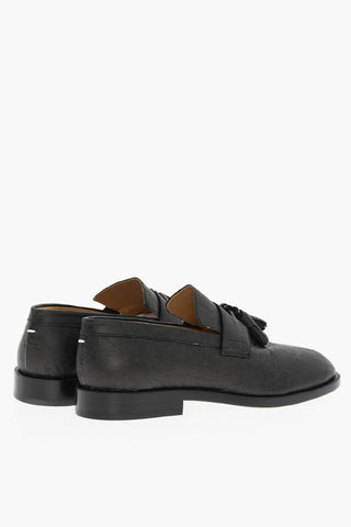 MM22 Crinkled Effect Solid Color TABI Kiltie Loafers