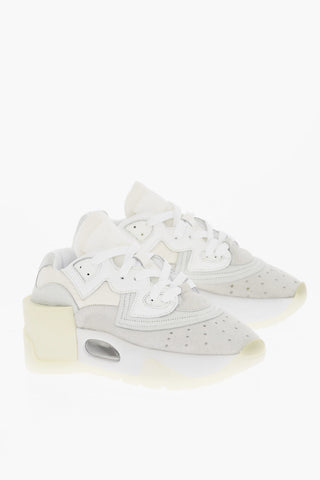 MM6 Suede and Fabric Sneakers with Chunky Sole