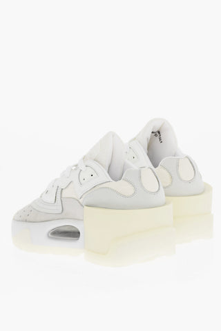 MM6 Suede and Fabric Sneakers with Chunky Sole