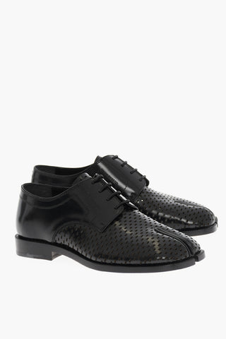 MM22 Perforaed Leather TABI Derby Shoes