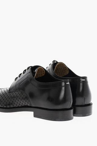 MM22 Perforaed Leather TABI Derby Shoes