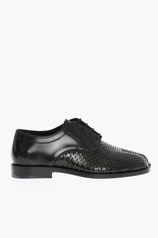MM22 Perforaed Leather TABI Derby Shoes