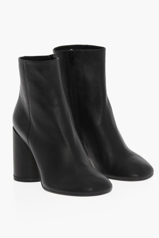 MM6 Tronchetto in Pelle con Punta Quadrata 9,5cm