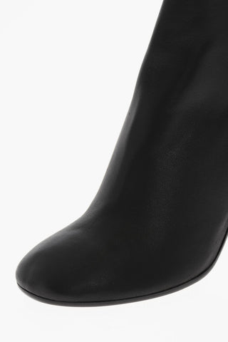 MM6 Tronchetto in Pelle con Punta Quadrata 9,5cm