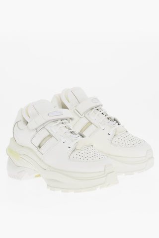 MM22 Vintage Effect Leather Sneakers 7cm