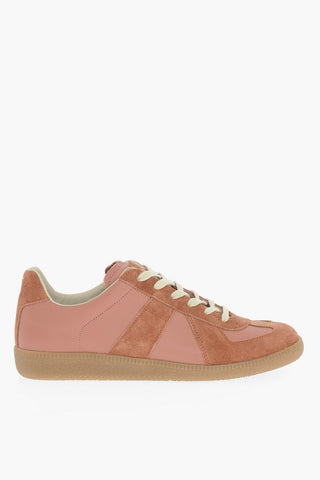 MM22 Leather Low Top Sneakers with Suede Details