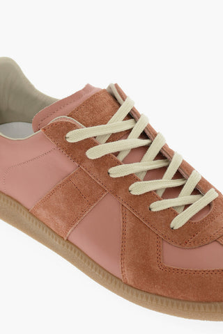 MM22 Leather Low Top Sneakers with Suede Details