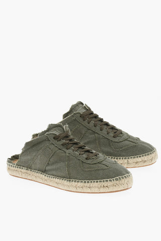 MM22 Sabot in Canvas con Rifinitura in Rafia