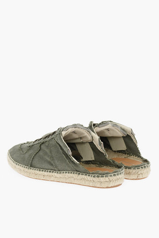 MM22 Sabot in Canvas con Rifinitura in Rafia