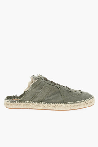 MM22 Sabot in Canvas con Rifinitura in Rafia