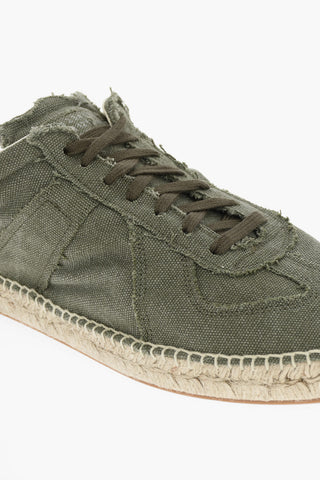 MM22 Sabot in Canvas con Rifinitura in Rafia