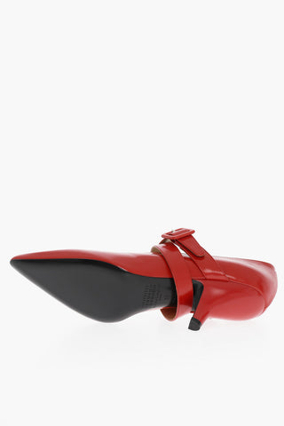 MM22 Point Toe Leather Mary Jane Pumps 6,5cm