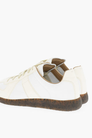 MM22 Two-tone Leather Low-Top Sneakers