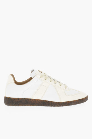 MM22 Two-tone Leather Low-Top Sneakers