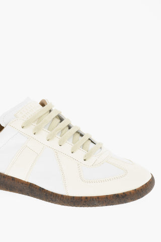 MM22 Two-tone Leather Low-Top Sneakers