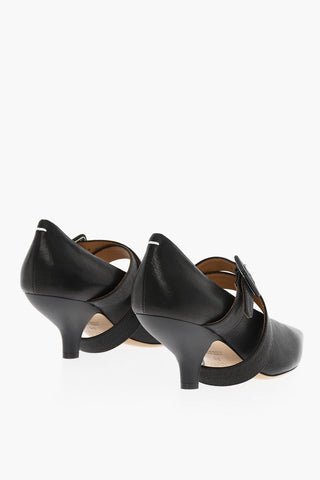 MM22 Leather Mary Jane Pumps with Spool Heel 7cm