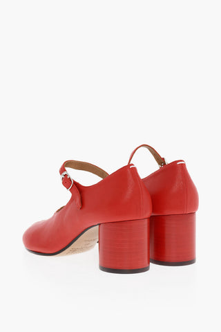 MM22 Leather TABI Mary Jane Pumps Heel 6cm