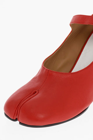 MM22 Leather TABI Mary Jane Pumps Heel 6cm
