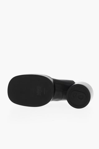 MM6 Sabot in Pelle a Punta Squadrata Tacco 6.5cm