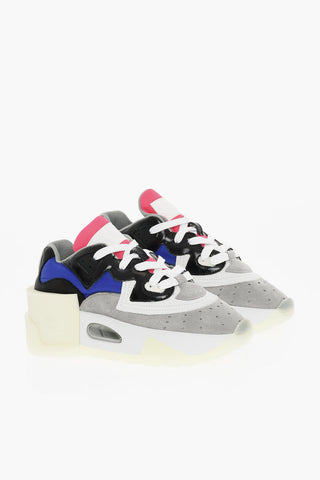 MM6 Suede and Fabric Sneakers with Chunky Sole