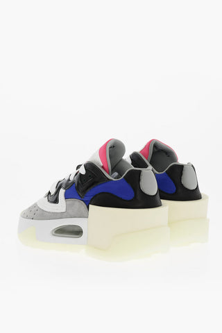 MM6 Suede and Fabric Sneakers with Chunky Sole